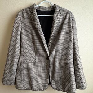 Ann Taylor Classic Checkered Blazer